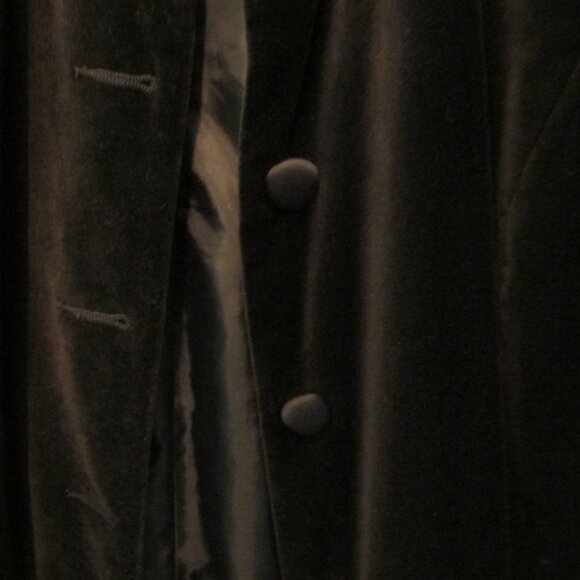 Sitewide sale Black Velvet long jacket size 8 - Picture 5 of 11